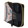 Loungefly Portefeuille Lenticulaire Disney L'Étrange Noël de Monsieur Jack, 6.87x10.62 cm, Pliant en Cuir Vegan PU, Fermeture Éclair Dorée