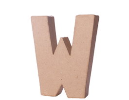 Innspiro Lettre W en papier mâché, 10 cm