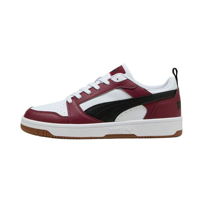 Chaussures casual homme Puma Rebound V6 Low Blanc Bordeaux Chaussures casual homme Puma Rebound V6 Low Blanc Bordeaux