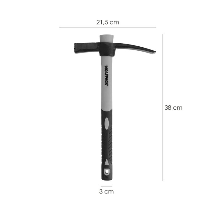 WOLFPACK LINEA PROFESIONAL Décintoir Maurer 622, 650g, manche fibre de verre