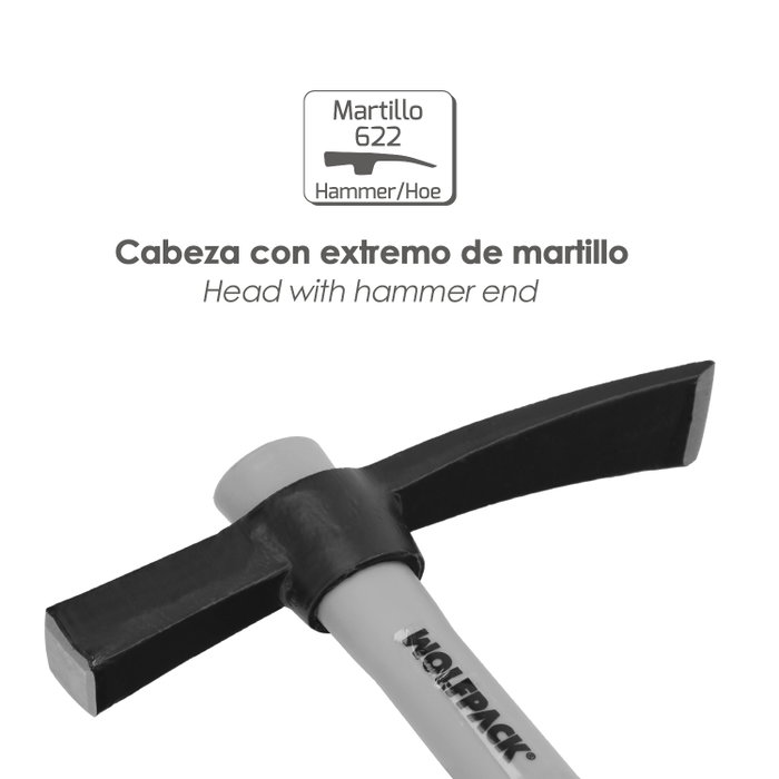 WOLFPACK LINEA PROFESIONAL Décintoir Maurer 622, 650g, manche fibre de verre