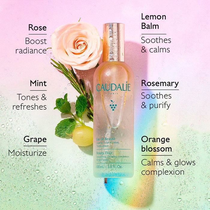 Caudalie Eau de Beauté Brume de Soin pour le Visage, Réveille l'Éclat, 100 ml