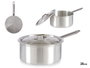 Kinvara Casserole en Aluminium avec Couvercle 20 cm - Argentée, Capacité 3L (Set de 10)