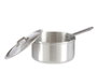 Kinvara Casserole en Aluminium avec Couvercle 20 cm - Argentée, Capacité 3L (Set de 10)