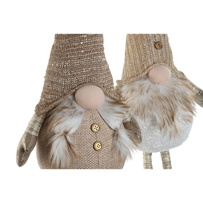 Home ESPRIT Décorations de Noël Gnome Blanc Beige (2 Unités) Home ESPRIT Décorations de Noël Gnome Blanc Beige (2 Unités)
