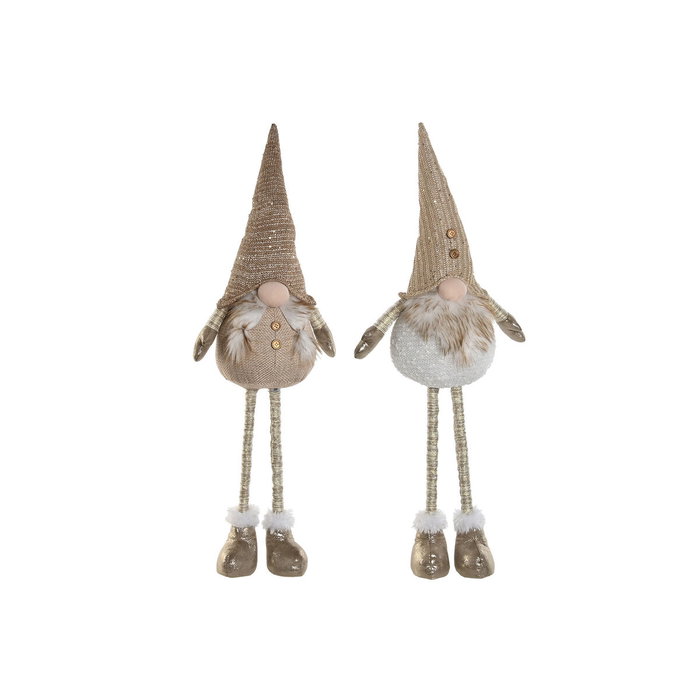 Home ESPRIT Décorations de Noël Gnome Blanc Beige (2 Unités) Home ESPRIT Décorations de Noël Gnome Blanc Beige (2 Unités)