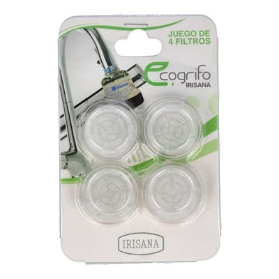 Irisana Lot de 4 filtres de rechange pour Eco Grifo, Ecoducha Beauty et Baby Irisana Lot de 4 filtres de rechange pour Eco Grifo, Ecoducha Beauty et Baby