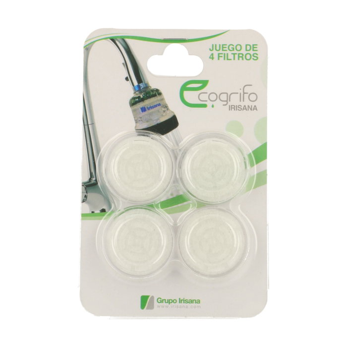 Irisana Lot de 4 filtres de rechange pour Eco Grifo, Ecoducha Beauty et Baby Irisana Lot de 4 filtres de rechange pour Eco Grifo, Ecoducha Beauty et Baby