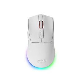 Mars Gaming Souris Sans Fil MMT3 RGB Tri-Mode 14400 DPI Rechargeable Blanc