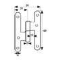 Charnière EDM 85478 PN04 Acier 100 x 58 mm Droite