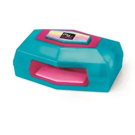 Lexibook Crazart - Kit Salon Style Deluxe pour manucure et pédicure enfant - Comprend vernis, ongles à presser et séche-ongles - Fonctionne avec piles AA