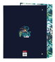 Kook - Carpette fourre-tout avec 4 anneaux 35 mm, dos large, dimensions 27 x 33 x 6 cm, pour enfant