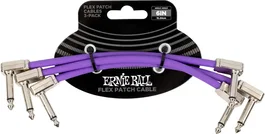 Ernie Ball CABLE EB FLEX PATCH 6'' PURPLE - PACK 3