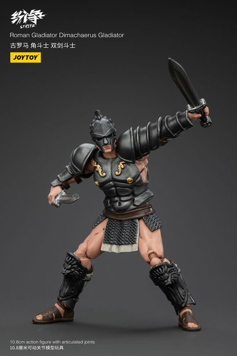 Joy Toy (CN) Strife Figurine 1/18 Roman Gladiator Dimachaerus de 11 cm