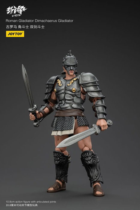 Joy Toy (CN) Strife Figurine 1/18 Roman Gladiator Dimachaerus de 11 cm