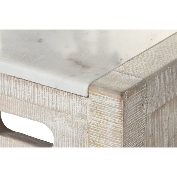 Ensemble Table + Chaises Home ESPRIT Blanc Naturel 112 x 40 x 96 cm