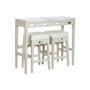 Ensemble Table + Chaises Home ESPRIT Blanc Naturel 112 x 40 x 96 cm
