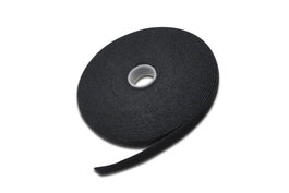 MicroConnect CABLETAPE1 - Ruban Velcro pour câbles, 15 mm x 10 m, Noir - Accessoire de câblage et bureau