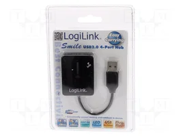 LOGILINK Hub USB 4 ports USB A 2.0 noir
