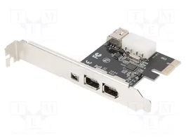 DIGITUS Carte informatique PCIe 400Mbps avec ports FireWire