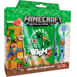 KIDS LICENSING - Diario con boligrafo magico Minecraft - Journal avec stylo magique Minecraft - Agenda et fournitures de jeu