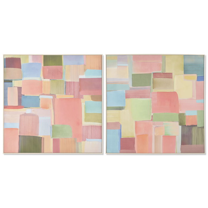 Toile Home ESPRIT Abstrait Urbaine 102,5 x 3,5 x 102,5 cm (2 Unités) Toile Home ESPRIT Abstrait Urbaine 102,5 x 3,5 x 102,5 cm (2 Unités)