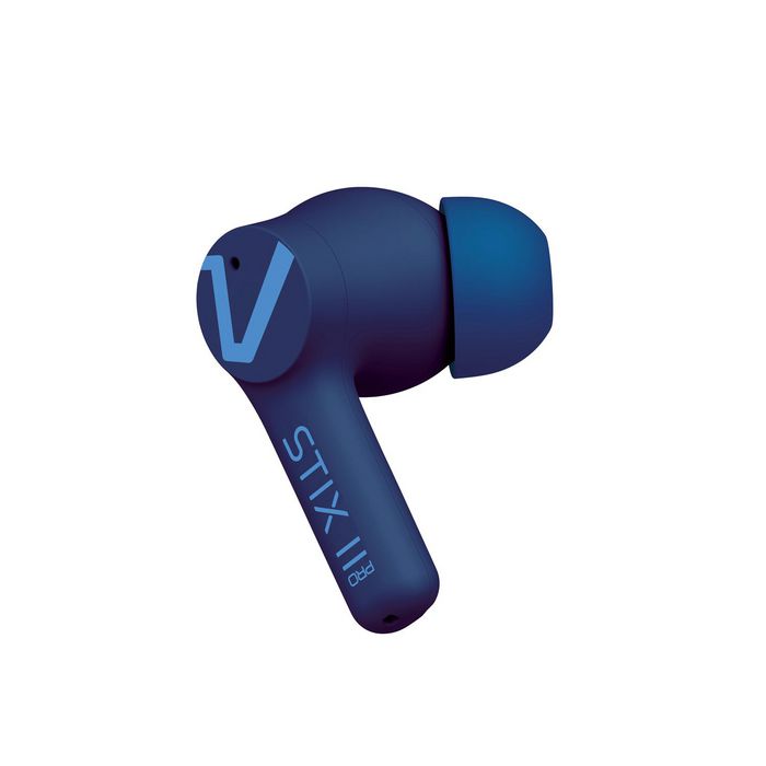 Veho STIX II PRO Écouteurs True Wireless avec Réduction de Bruit Active ANC - Bluetooth 5.3 - Micro Quad ENC - 7h d'autonomie - Bleu