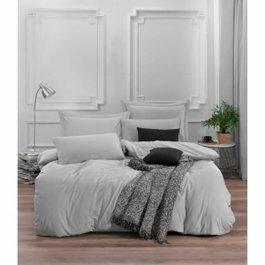 BigBuy Home Parure de couette Gris 3 Pièces (220 x 240 cm) inevitable