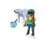 PLAYMOBIL Zoo 72090 - Ours Polaire et Soigneur - Set de Figurines et Accessoires - Version Espagnole