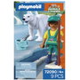 PLAYMOBIL Zoo 72090 - Ours Polaire et Soigneur - Set de Figurines et Accessoires - Version Espagnole