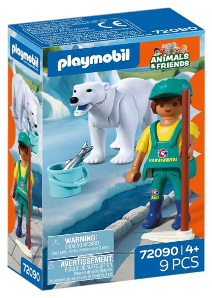 PLAYMOBIL My Life Zoo : Ours polaire et soigneur 72090