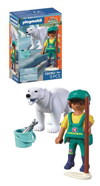 PLAYMOBIL My Life Zoo : Ours polaire et soigneur 72090