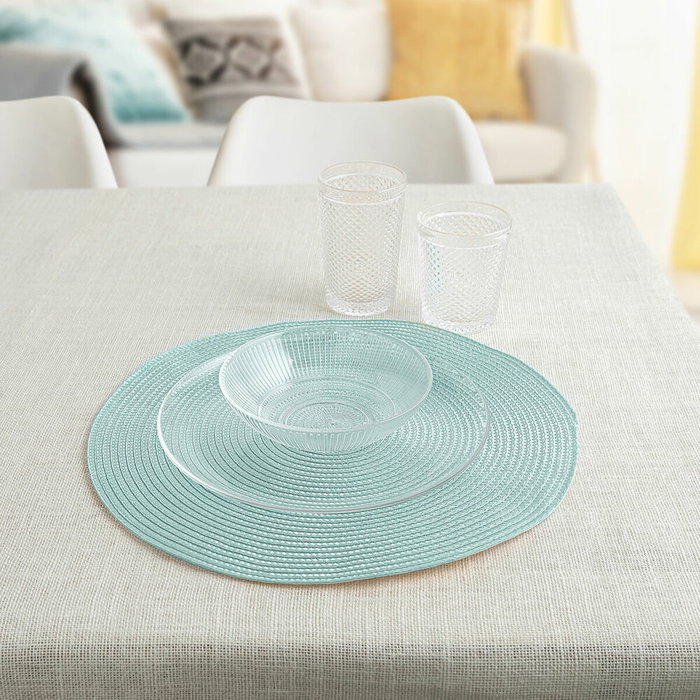 Quid Set de 12 Nappes Individuelles Vita Aqua en Polypropylène Bleu, 38 cm