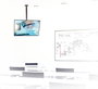 B-Tech Support de plafond télescopique pour tubes Ø50mm, Charge max 90kg, Noir - BT7850