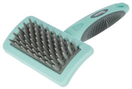Kerbl Brosse de Massage Gris/Turquoise 18x12cm