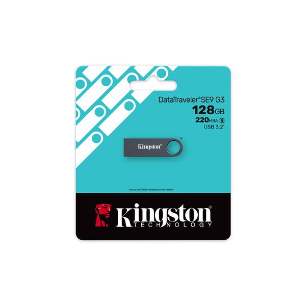 Kingston DataTraveler SE9 G3 128GB Clé USB 3.2 Noir - Lecture 220MB/s Ecriture 100MB/s