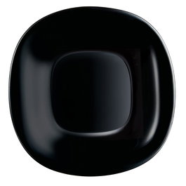 Plato Postre Vidrio Carine Negro Luminarc 19 cm