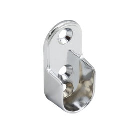 RIEL CHYC Support latéral ovale chromé pour barre Ø 16 mm