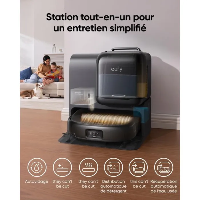 Eufy Omni E28 - Robot aspirateur laveur - Noir