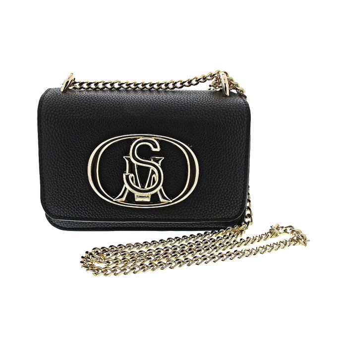 Steve Madden Sac Bandoulière Blyssa Noir et Doré SM13001369B Steve Madden Sac Bandoulière Blyssa Noir et Doré SM13001369B