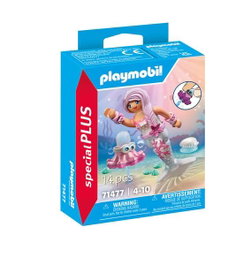 Playmobil - Sirène avec poulpe - 70368 - Figurine et animal aquatique avec jet d'eau - Jouet pour enfants dès 4 ans