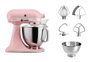 Kitchenaid 5KSM175PS EDR Artisan Robot de cuisine 4,8 L planétaire - Rose Pétale avec bol inox, fouets et accessoires