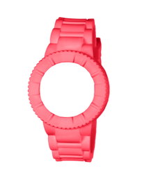 Watxandco Bracelet de montre en silicone rose 38 mm