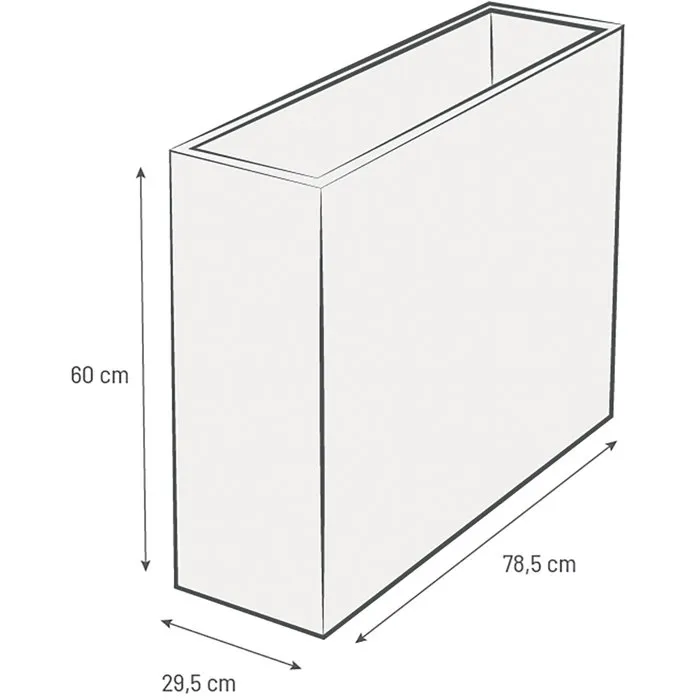 EDA - Muret Loft L - Jardinière Volcania 46 L Intérieur/Extérieur - Décor Pierre - 78,5 x 29,5 x H 60 cm - Beige Calcaire EDA - Muret Loft L - Jardinière Volcania 46 L Intérieur/Extérieur - Décor Pierre - 78,5 x 29,5 x H 60 cm - Beige Calcaire