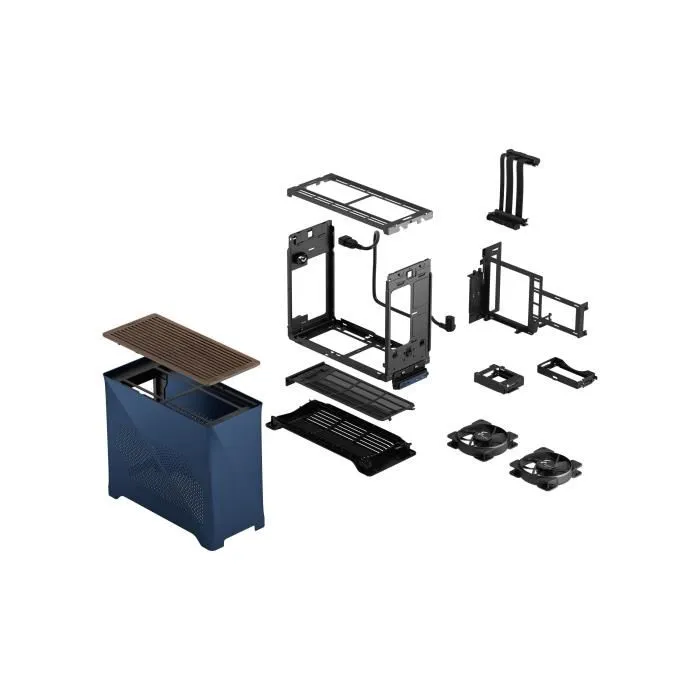 Fractal Design Boîtier PC Era 2 Midnight Blue m-ITX, 2 ventilateurs 120 mm, USB 3.1 Type-C, carte elevadora PCIe 4.0 FRA7340172705840 Fractal Design Boîtier PC Era 2 Midnight Blue m-ITX, 2 ventilateurs 120 mm, USB 3.1 Type-C, carte elevadora PCIe 4.0 FRA7340172705840