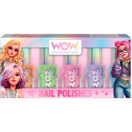 WOW GENERATION - Blister de vernis à ongles, lot de 5 couleurs - 12.5 x 6 x 2.5 cm