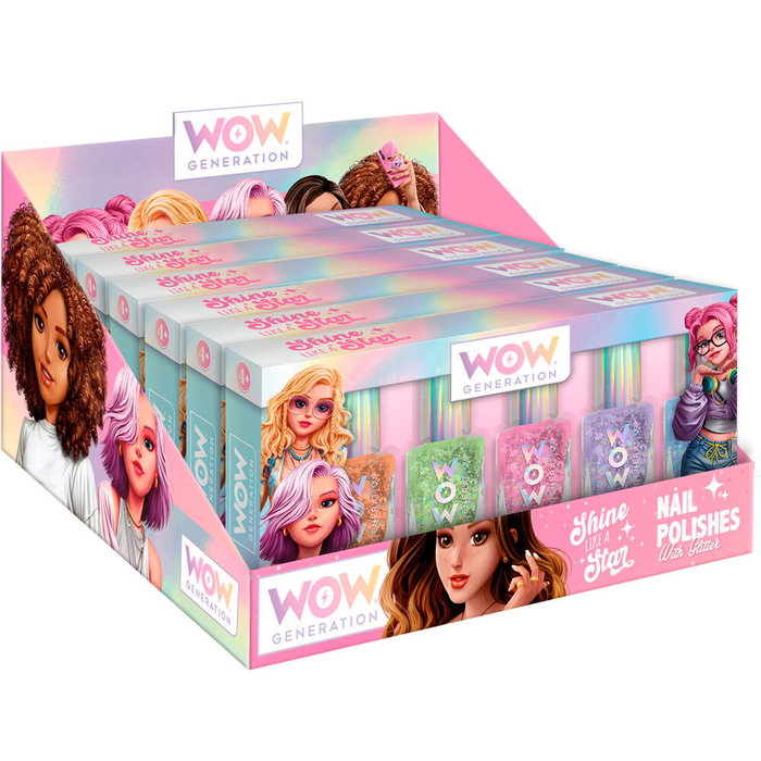 WOW GENERATION - Blister de vernis à ongles, lot de 5 couleurs - 12.5 x 6 x 2.5 cm
