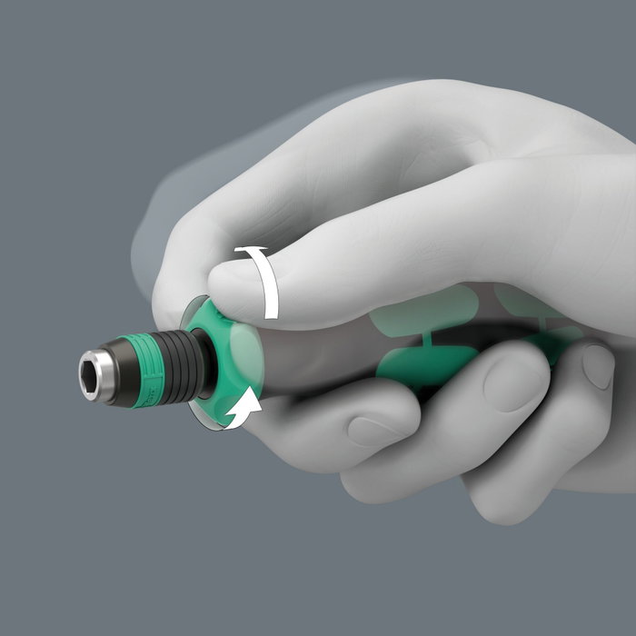 Wera 838 RA-R M Porte-embout avec fonction cliquet 1/4 pouces