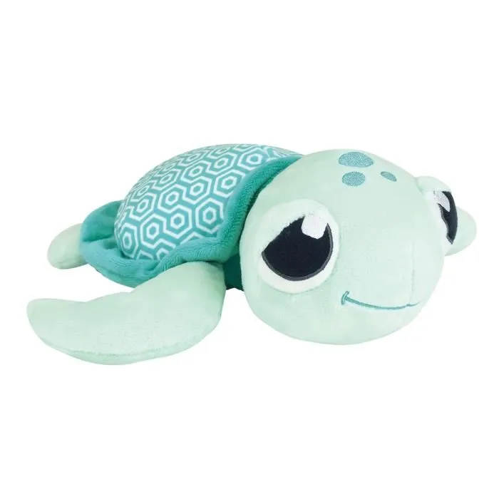 JEMINI - Peluche Tortue Lumineuse Naturelle Chargeable à la Lumière, Sans Pile, Pour Enfant, Rassure la Nuit, Taille +/- 25 cm