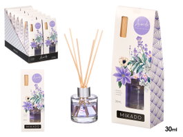 Acorde Mikado Lavande 30 ml 7,5x20x5 cm en Verre (Set de 24)